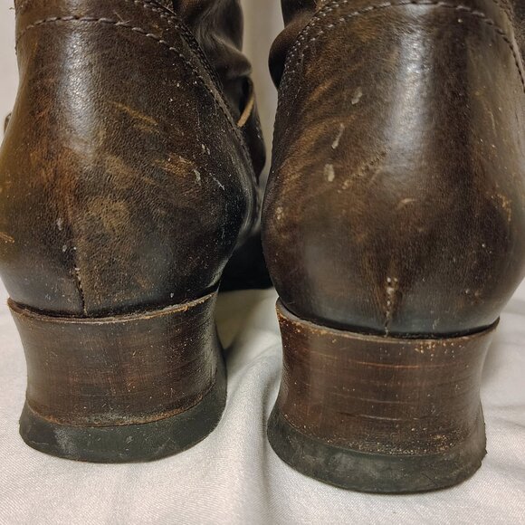 Frye Brown Leather Engineer Boots – Women’s Size 10 - Picture 4 of 8